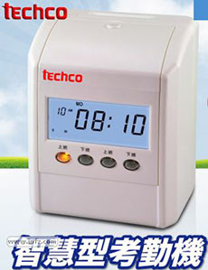 techco timeMin 小型打卡鐘 打咭鐘 (4行打印)
